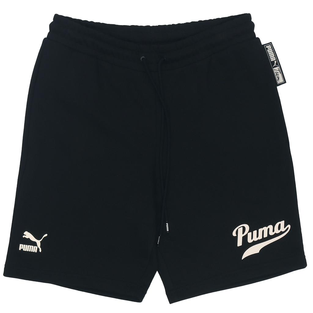 PUMA Logo Print Solid Color Casual Shorts Men Bottoms Black 536934-01