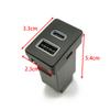 1PC Car Charger USB TYPE-C Charger Dual Charging Socket Input Adapter Audio Radio U-disk Flash Socket Fit for Toyota