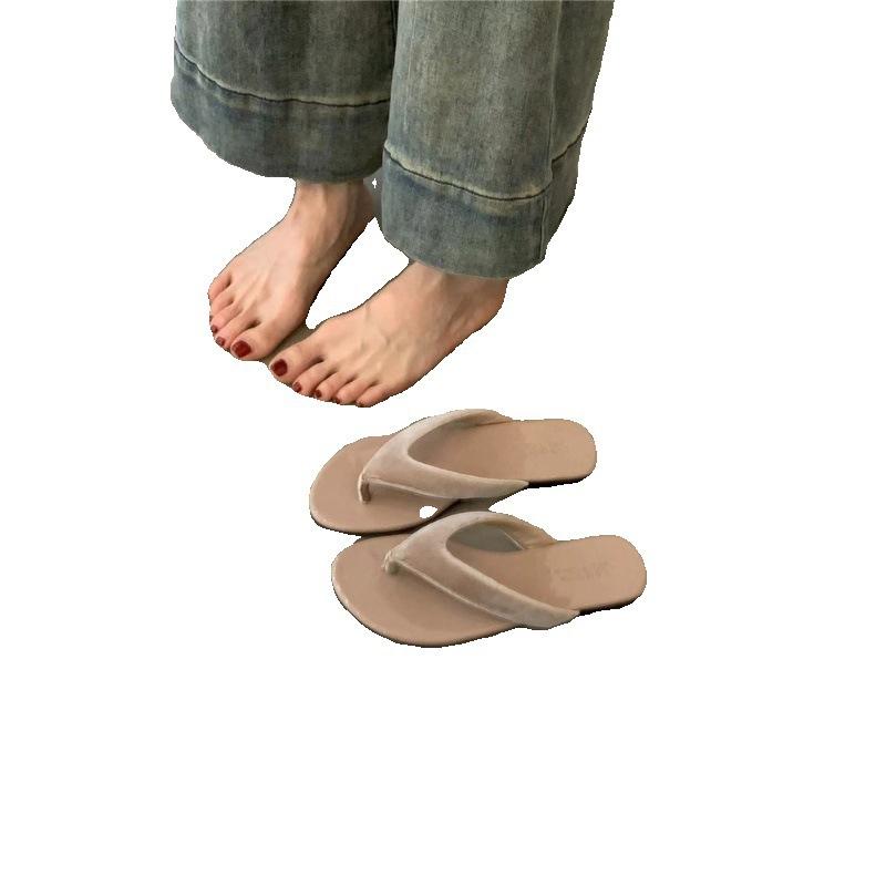 Flache Sohle sanfte Abendbrise Hausschuhe Damenschuhe 2024 Sommer neu Französisches Temperament elegant Leopardenmuster mit Rock Sandalen