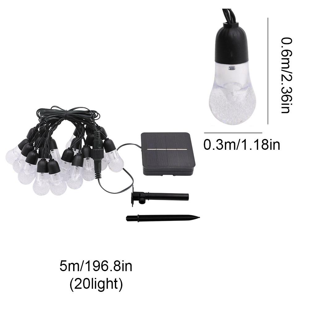 30LED Beads Solar Powered Light Strings Garden Waterproof LED Holiday Lighting Rechargeable RGB Lamp Home Decorative Lighting