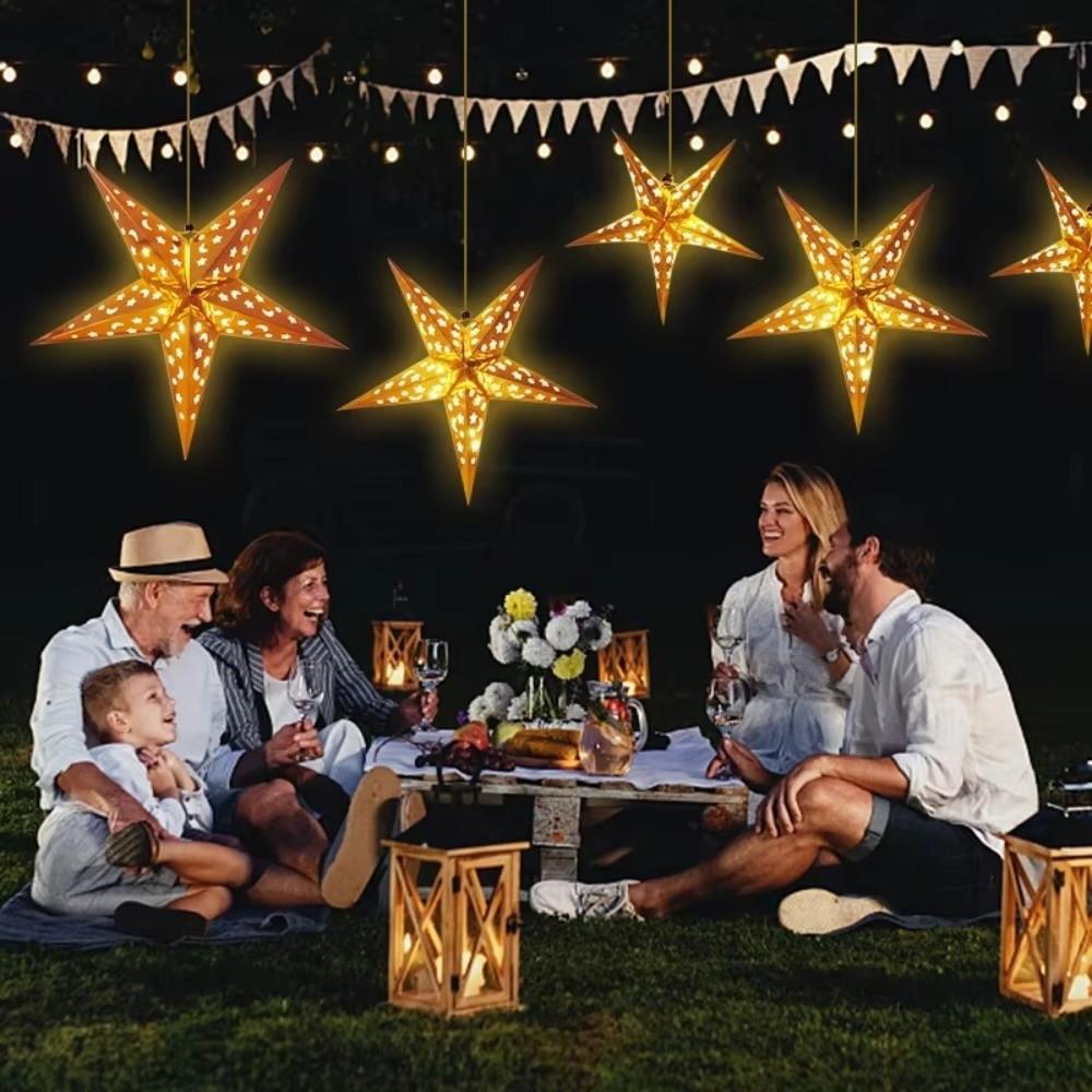 45cm Christmas Pendant Decoration Hanging Star Paper Lantern  Home Decor