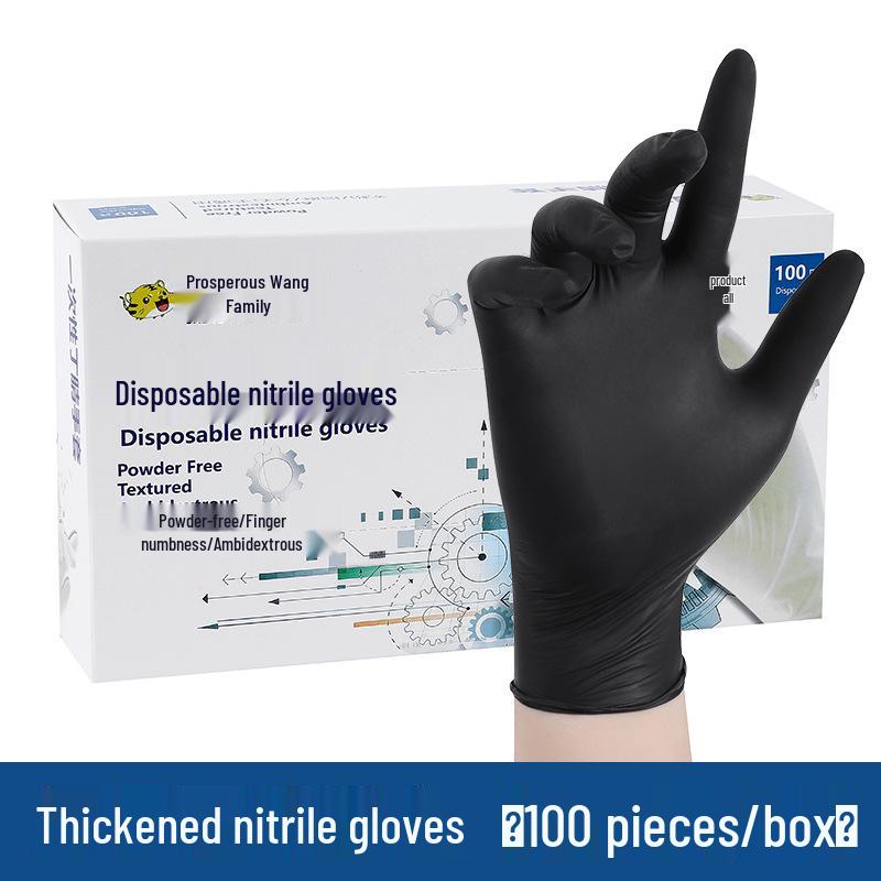 Food Grade Waterproof Nitrile Gloves: Oil Resistant, High Elasticity, Durable, Powder-Free for Kitchen Cleaning and Dishwashing