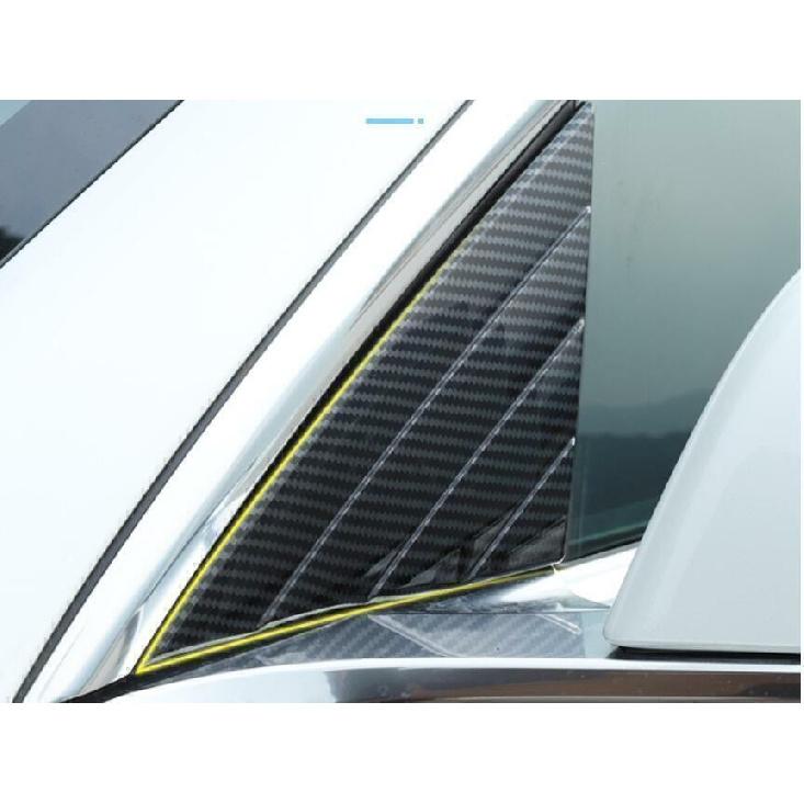 For Tesla Model 3 2017-2023 Carbon Fiber A Pillar Front Triangle Cover Trim 2pcs