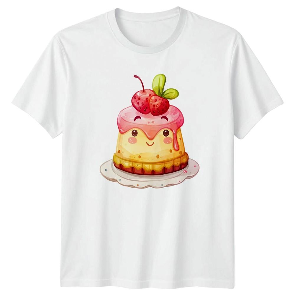 Cute Kawaii Cake TShirt Summer Dessert Gift For Him And Her