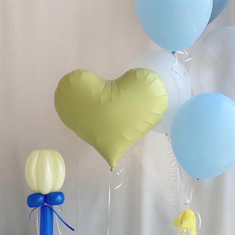 Frosted Love Balloon Gentle Heart 22 Inch Aluminum Film Birthday Confession Valentine's Day Macaron Party