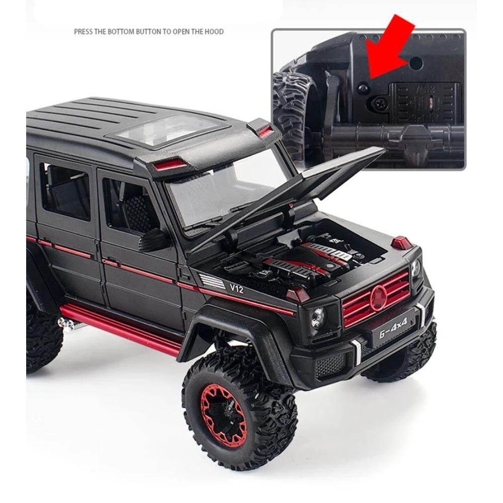 1/24 BENZ G500 4x4 Tyre Alloy Car Model Diecasts Metal Toy Off-road Vehicles Car Model High Simulation Sound and Light Kids Gifts