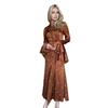 2024 Autumn European & American Women's Bell Sleeve Top + Midi Skirt Set