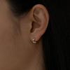 [Silver 925] Clay One-touch Earrings