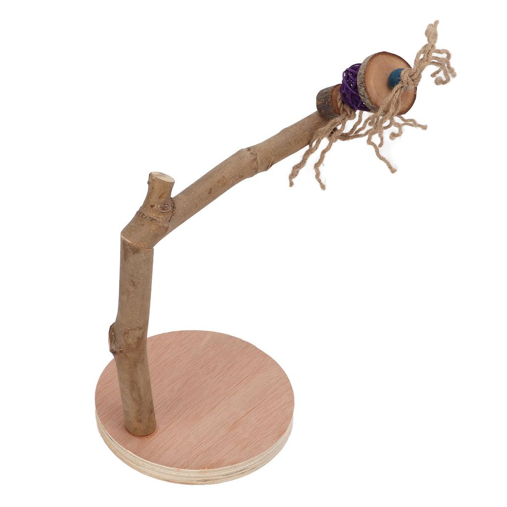Parrot Standing Stick Safe Natural Detachable Wood Bird Perch Stand with Base for Birds Parrots