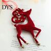 Bell Holiday Ornaments Christmas Red Flocking Wreath Snowfall Elk Noel Home Party Decor Pendant Snowy Winter for Tree Hanging Decorations