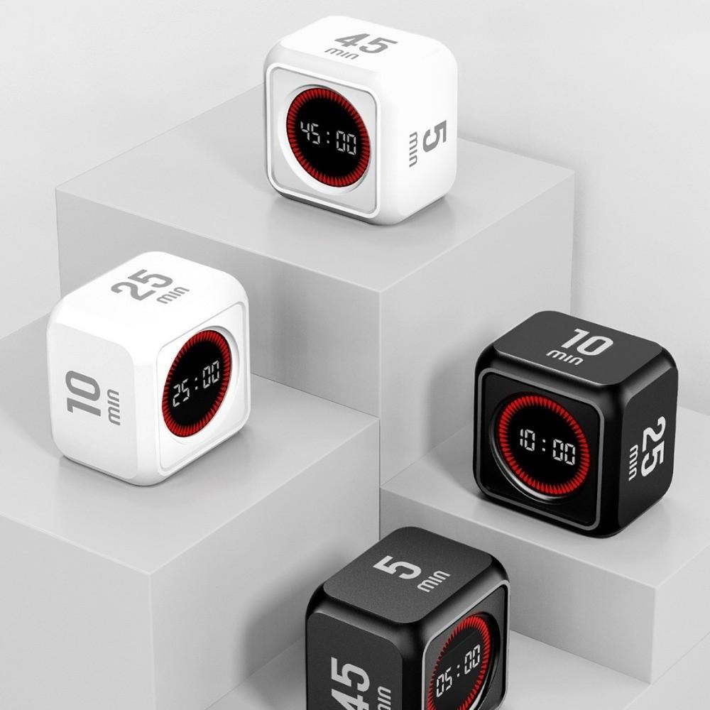 LED Display Gravity Sensing Timer 4 Preset Time Cube Timer Smart Countdown Timer  Study Timer