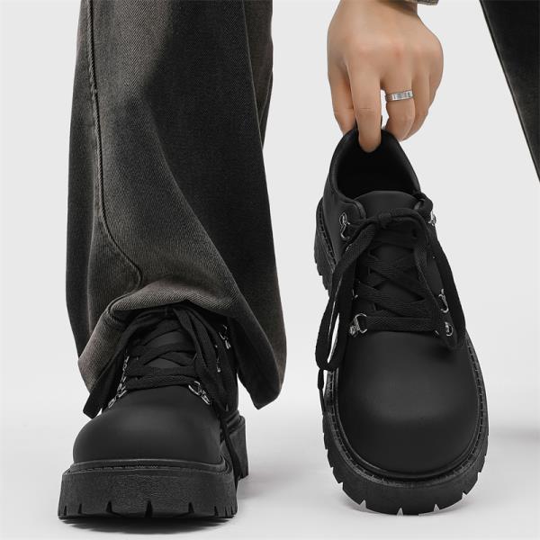 Fashion British Style Korean Shoes Oxfords Women's Black Flats Preppy 2025 Leather Pleated Derby Korean Shoes British Style Oxfords Wome