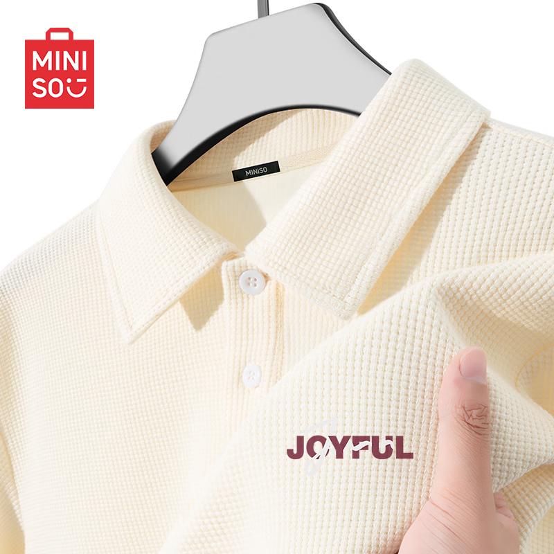 

MINISO Men s Waffle Knit Polo Shirt XL