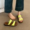 2025 New Fashion Slippers Women's Summer Wear Soft-soled Beach Shoes Step On Shit Feeling One-word Drag Beach Cool Slippers