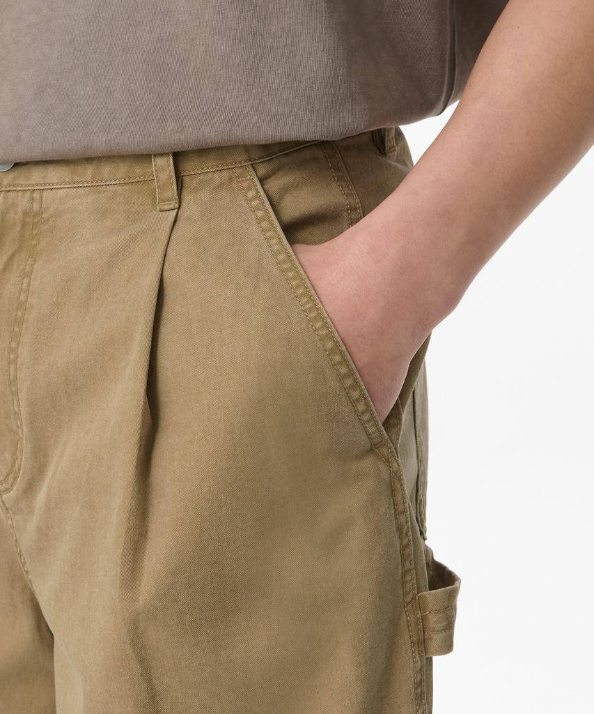 Musinsa Standard Pigment Carpenter Bermuda Pants [Beige]