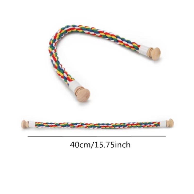 Bird Bite Toy Multi-color Rope Bird Perch for Parakeet Bird Cage Accessories Parrot Carrier Bag Accessories Bird Stand Platform