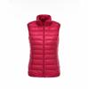 Women's Lightweight Winter Down Vest - Sleeveless, Short Stand Collar Outerwear