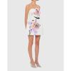 Women's Summer Strapless 3D Floral Patchwork A-Line Mini Dress, Elegant Fashion Cocktail Party Short Tube Dress