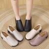 Zapatos de cuero para mujer, calzado informal para caminar con tacones de cuña, suaves y transpirables, para estudiantes, enfermeras, primavera y otoño