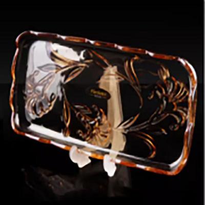 Nordic Crystal Glass Decorative Serving Tray