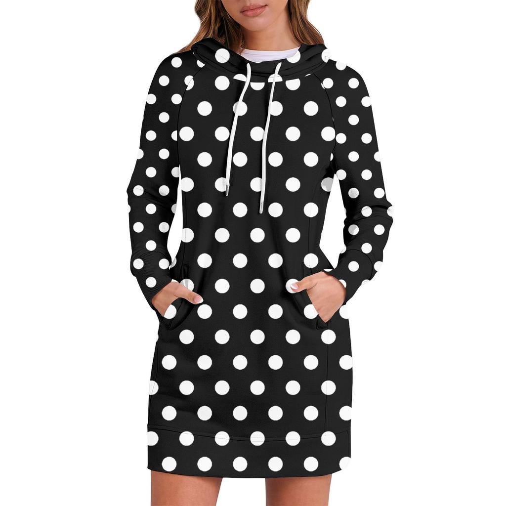 Womens Sweatshirt Dress Long Sleeve Hoodies Dresses Casual Hoodie With Pockets Fall And Winter