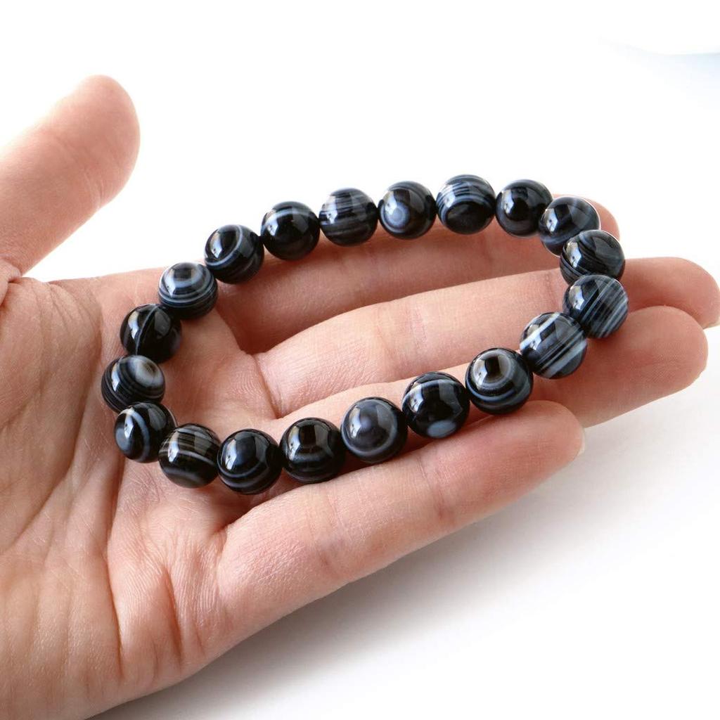 Bracelet œil céleste AAA 10 mm Pierre de puissance Perles de prière en pierre naturelle Diamètre intérieur [PIERRE OR] Environ. 19.5cm