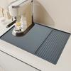 2-in-1 Silicone Coffee Bar Mat - Non-Slip Counter Protector for Espresso Machine (23.6x15.7in), Dishwasher Safe