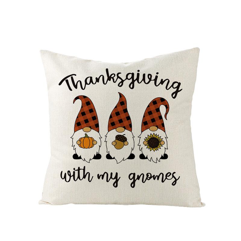 Thanksgiving Pillowcase New Autumn Pumpkin Polyester Peach Skin Printed Sofa Pillow