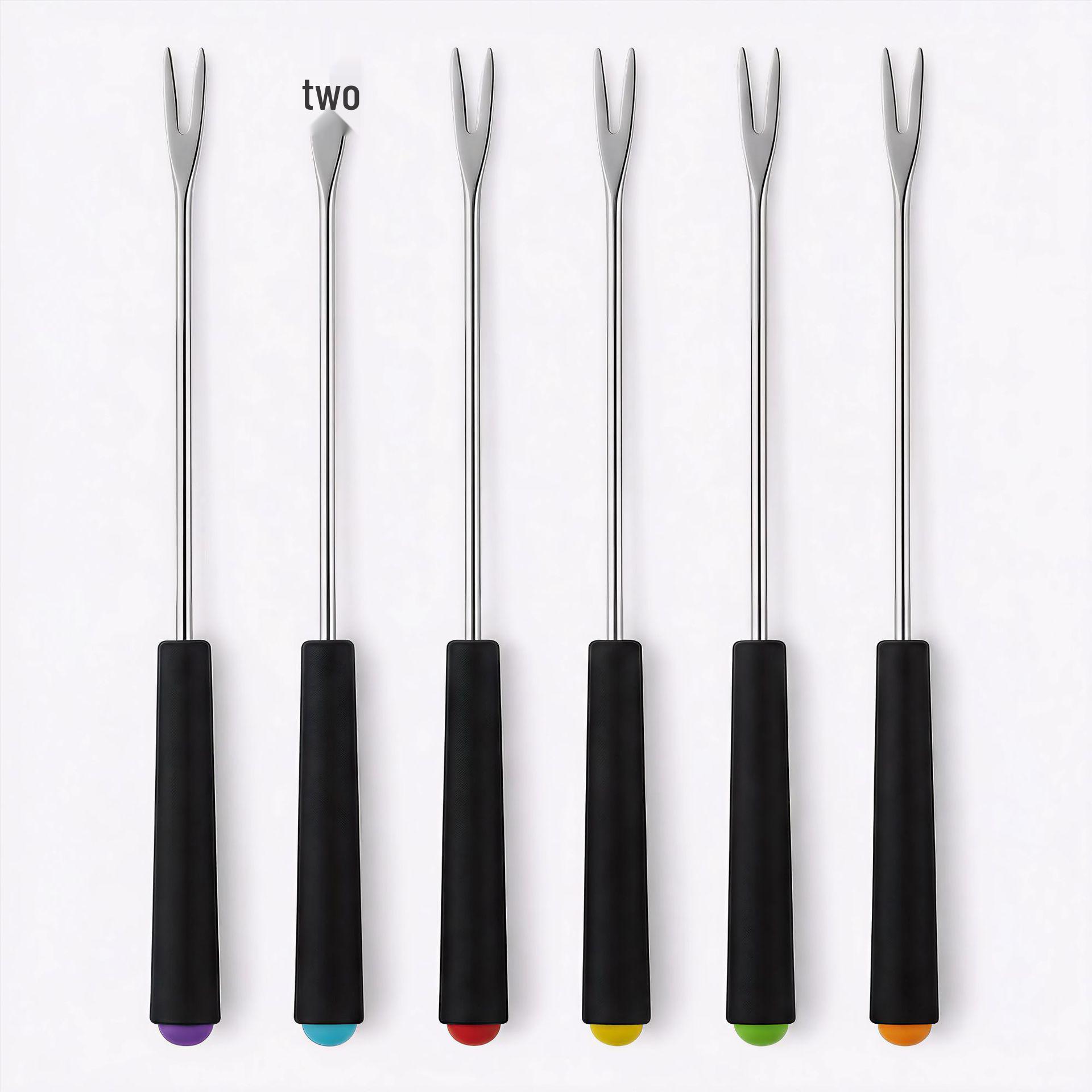 Stainless Steel 6-Piece Fruit, Dessert, and Cheese Fork Set