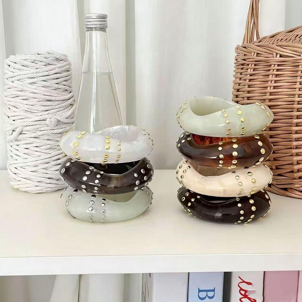 Vintage Acrylic Bangle Bohemian Chunky Bangle Creative Cuff Bracelets  Gift