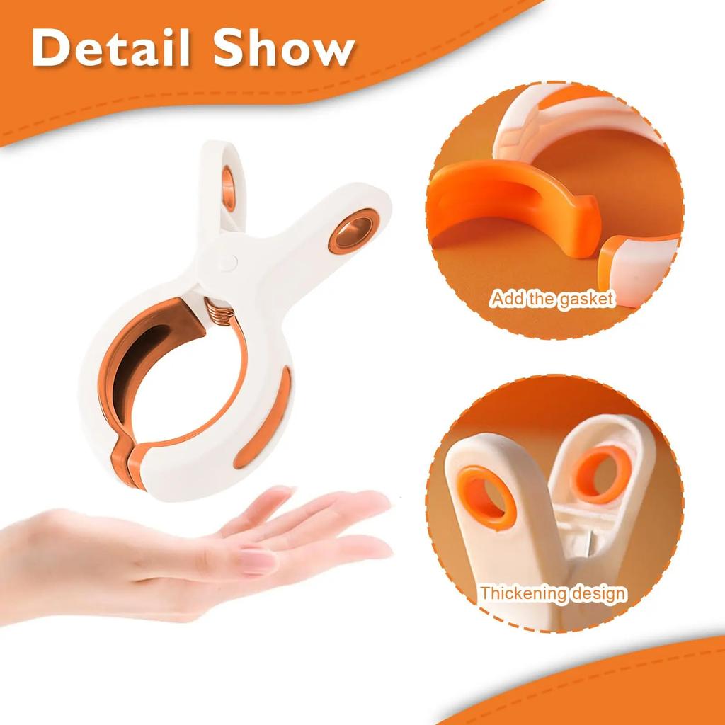 3/6Pcs Beach Towel Clips Reusable Large Windproof Clothes Pegs Plastic Strong Clothespins Laundry Tong for Blankets Coats Towel