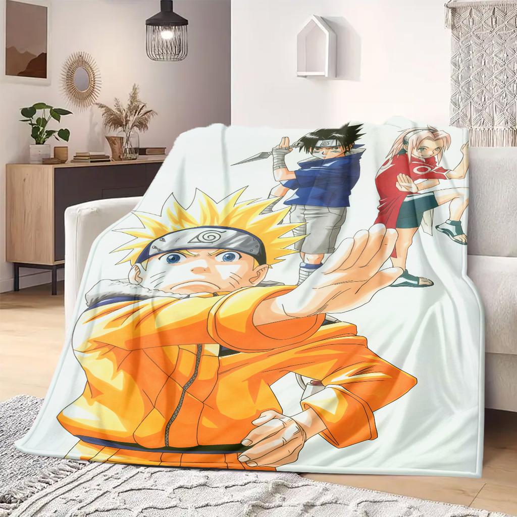 Naruto Anime Print Blanket Warm Comfortable Flannel Blanket Suitable for Bedrooms, Sofas, Beds, Chairs, Picnics, Travel