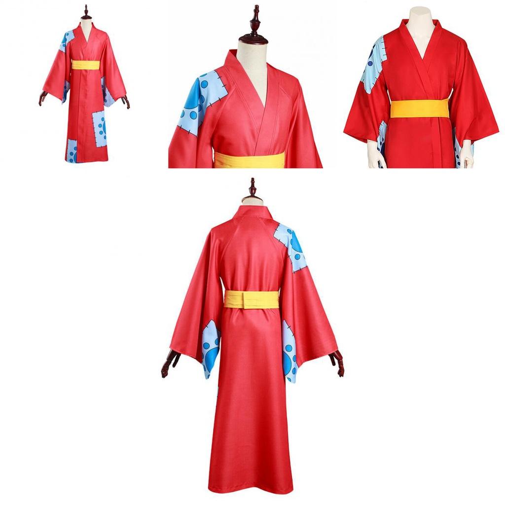 Exklusiver One Piece Monkey D. Luffy Kimono Uniform Anzug Für Cosplay