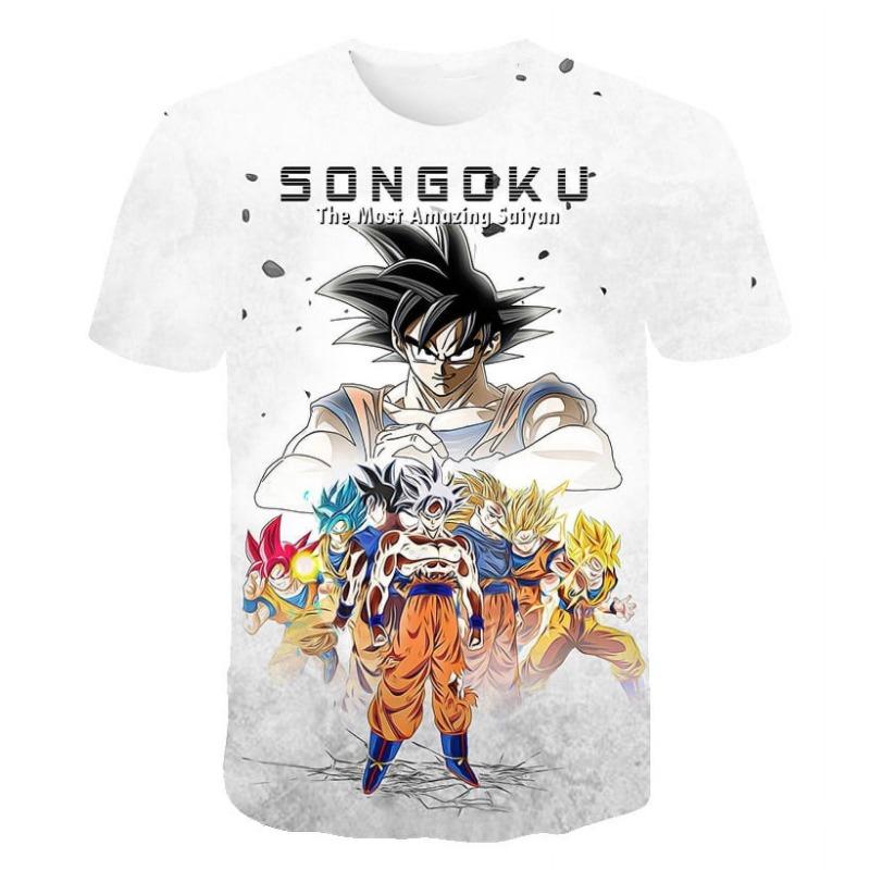 Hot Sale Dragon Ball Super Shenron Goku All Forms 3D Print T-Shirt Men Women Hip Hop Streetwear