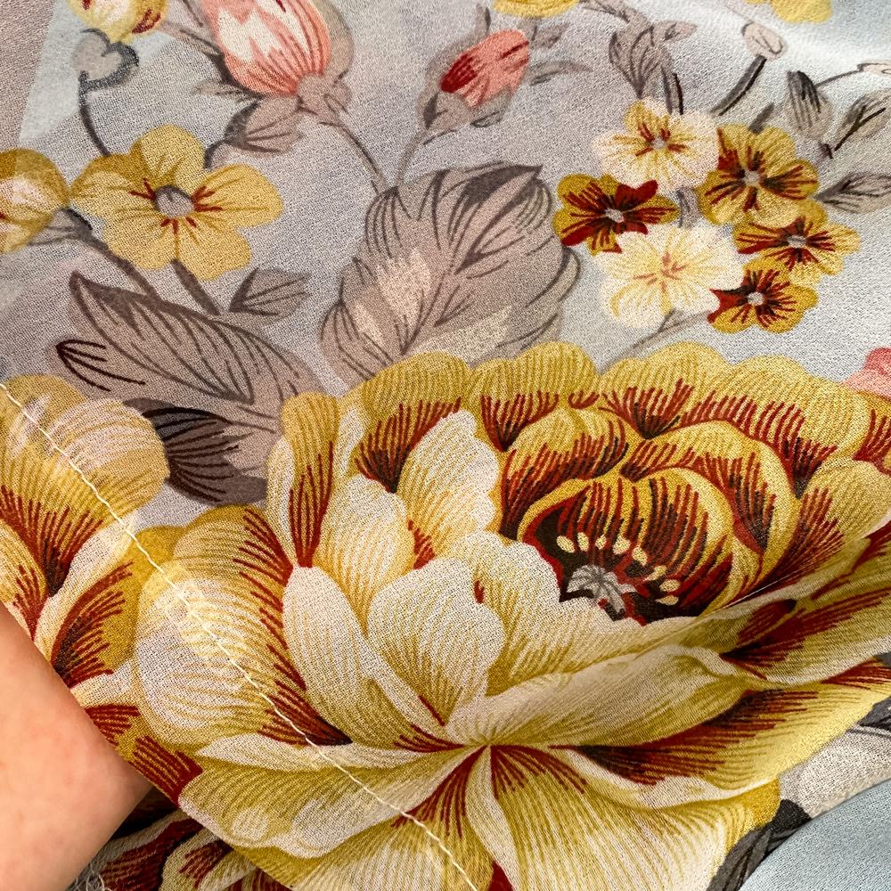 Fashion Set Women's  Long Sleeve Square Neck Slim Fit Chiffon Shirt 2 Two Pieces Suits Sets High Waist Slim Wide L