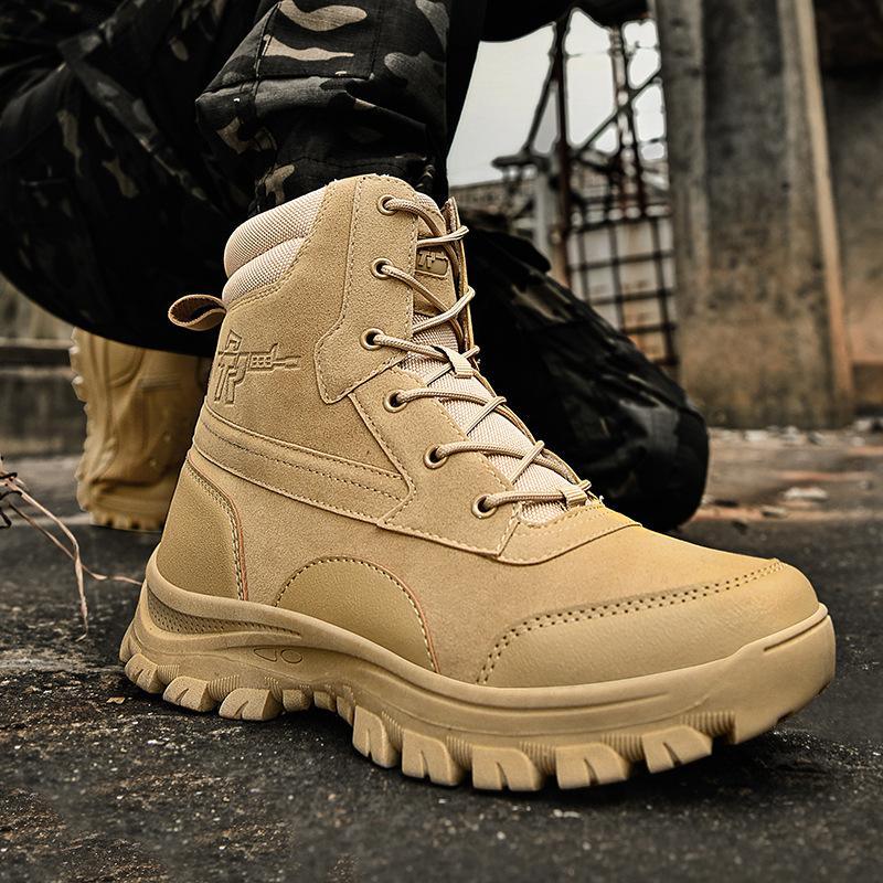 Military boots Men's land boots Combat hiking shoes Outdoor hiking tactical boots Desert boots