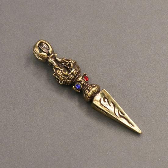 Handcraft Pendant Vintage Rust Resistant Brass Solid Religious Pestle Prayer Pendants for Home