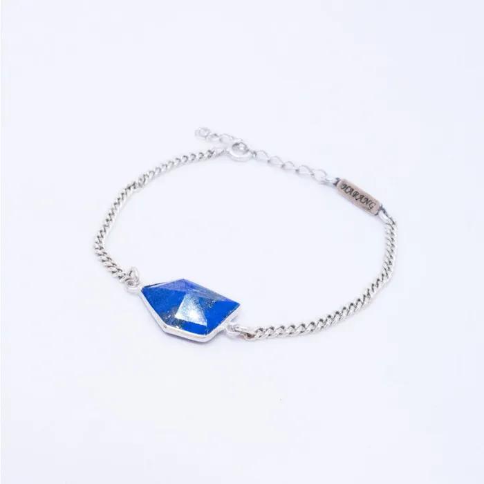 HR 330B_Pentagon Cut Lapis Lazuli Bracelet