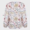 Women's Autumn/Winter Multi-Color Chain Print Stand Collar Long Sleeve Shirt
