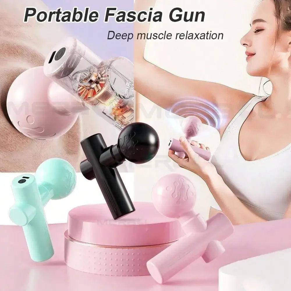 New Mini Fascia Tool Vibrating Fast Rechargeable Dual Head Both Portable Muscle Relaxation Full Body Universal Massage Artifact