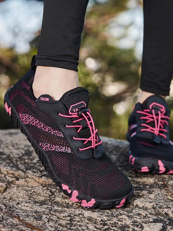 

Летние новые дышащие кроссовки с пятью пальцами, связанные из летучей ткани, мужские для активного отдыха, пешего туризма, скалолазания, легкие, нескользящие, для бездорожья, женские 42