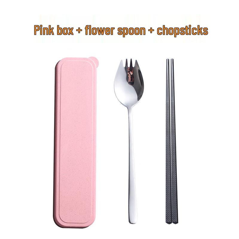 

Portable Kids Chopsticks & Spoon Cutlery Set with Box