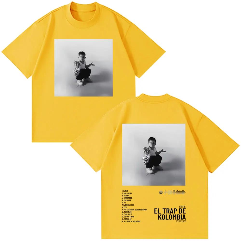 Rapper Kris R New Album 2026 Print Tshirt Unisex Women Vintage Hiphop Tshirts Summer Loose Casual Cotton Oversized Tshirts