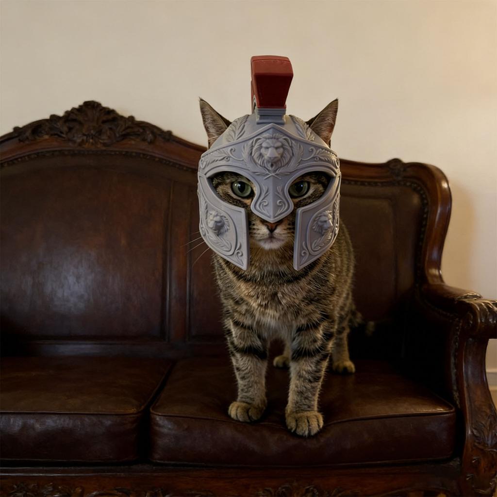 Role Playing Roman Helmet Lovely Cats Ear Helmet Costume Accessory for Themed Parties and Photo Props
