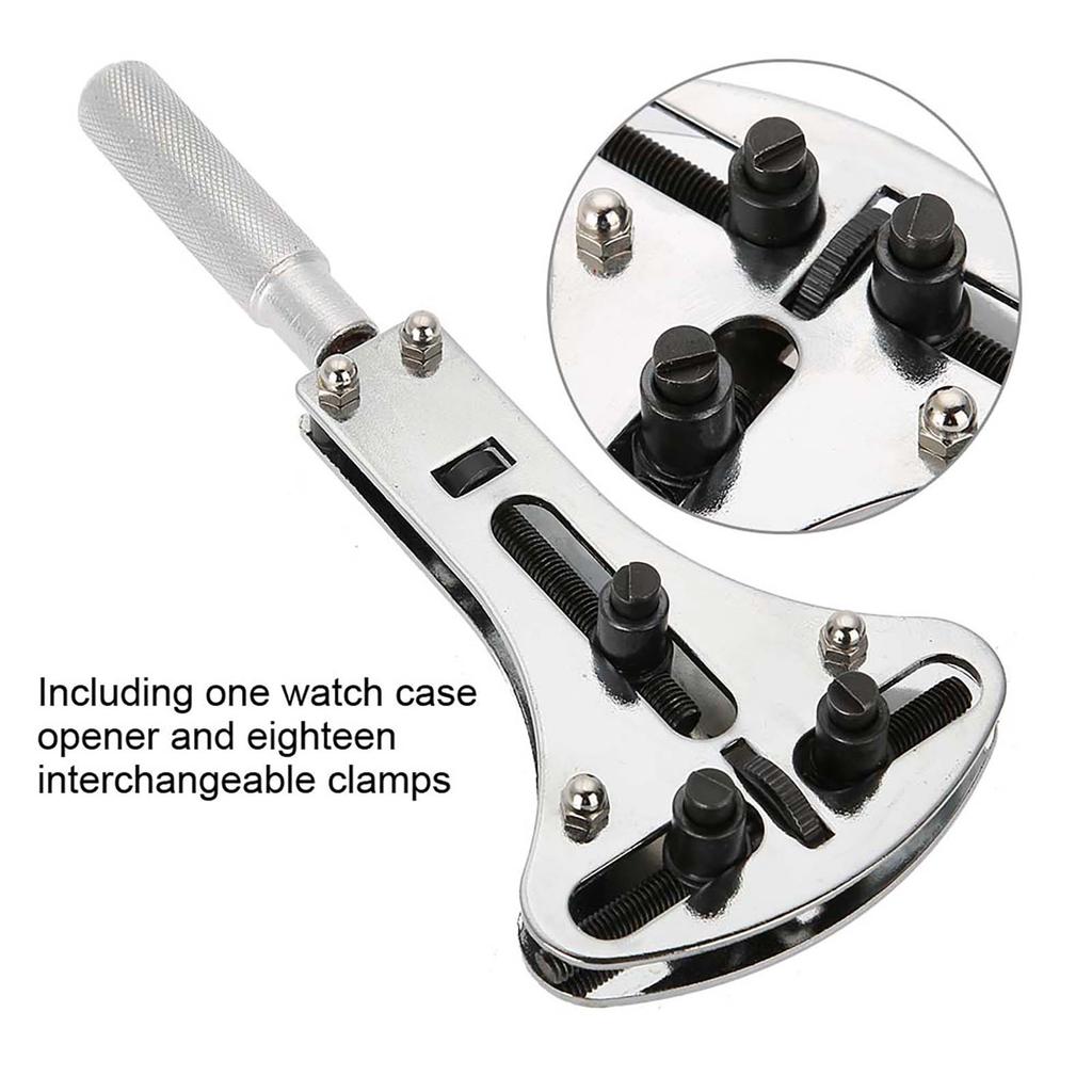 Professionele Horloge Achterdeksel Opener Batterijdeksel Reparatie Sleutel Schroef Verwijderaar Gereedschapsset