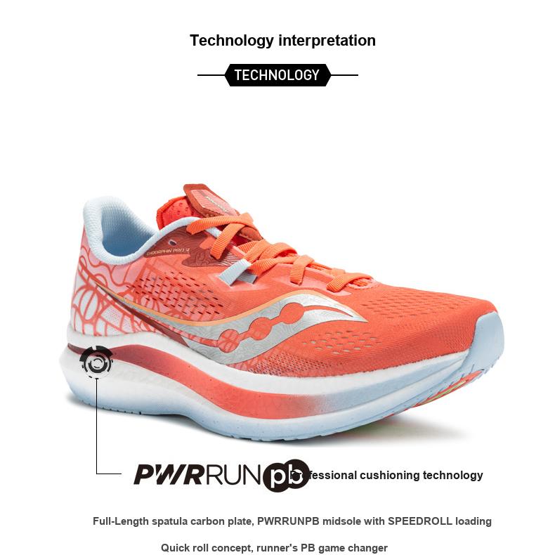 Saucony Endorphin Pro 2 Synthetic Leather Carbon Plate Racing Cushioning Durable Waterproof Low-Top Running Shoes Unisex running shoes S20687-80