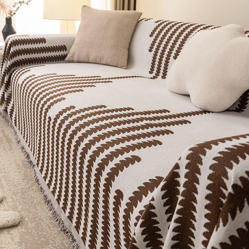 Sofa Towel All-season Universal Cover Cloth with Full Cover and Double-sided Use, Chenille Universal Cover, Anti Cat Paw Sofa Mat