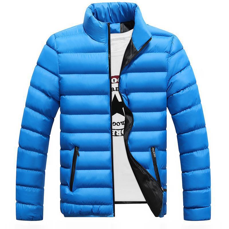 Giacca Sportiva da Uomo Ispessita Autunno/Inverno con Collo Alto Imbottita in Cotone - Cappotto Caldo Casual da Esterno