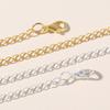 8pcs/Lot Plated Brass Extension Chain with Lobster Clasp for DIY Jewelry Making Bracelet Necklace Tail Extender Chains Supplies