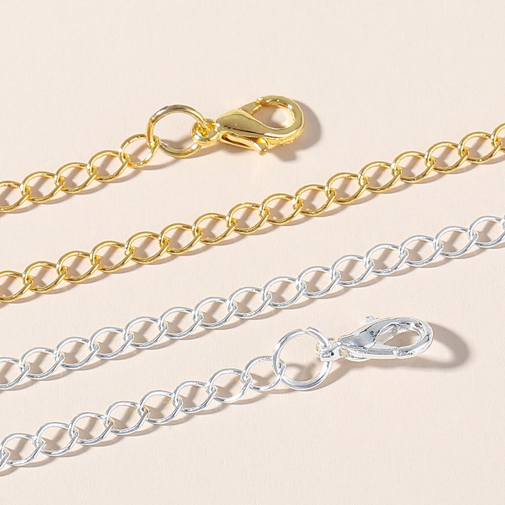 8pcs/Lot Plated Brass Extension Chain with Lobster Clasp for DIY Jewelry Making Bracelet Necklace Tail Extender Chains Supplies